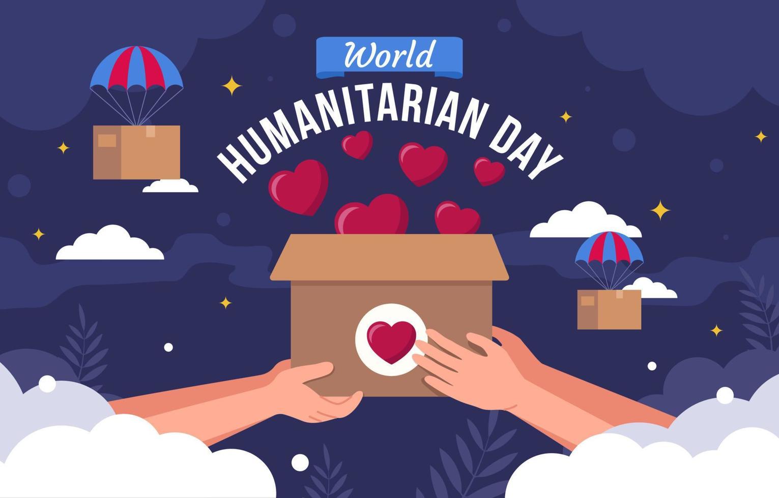 World Humanitarian Day Background vector