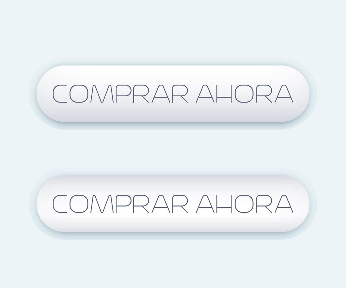 botón comprar ahora para web, texto en español, ilustración vectorial vector