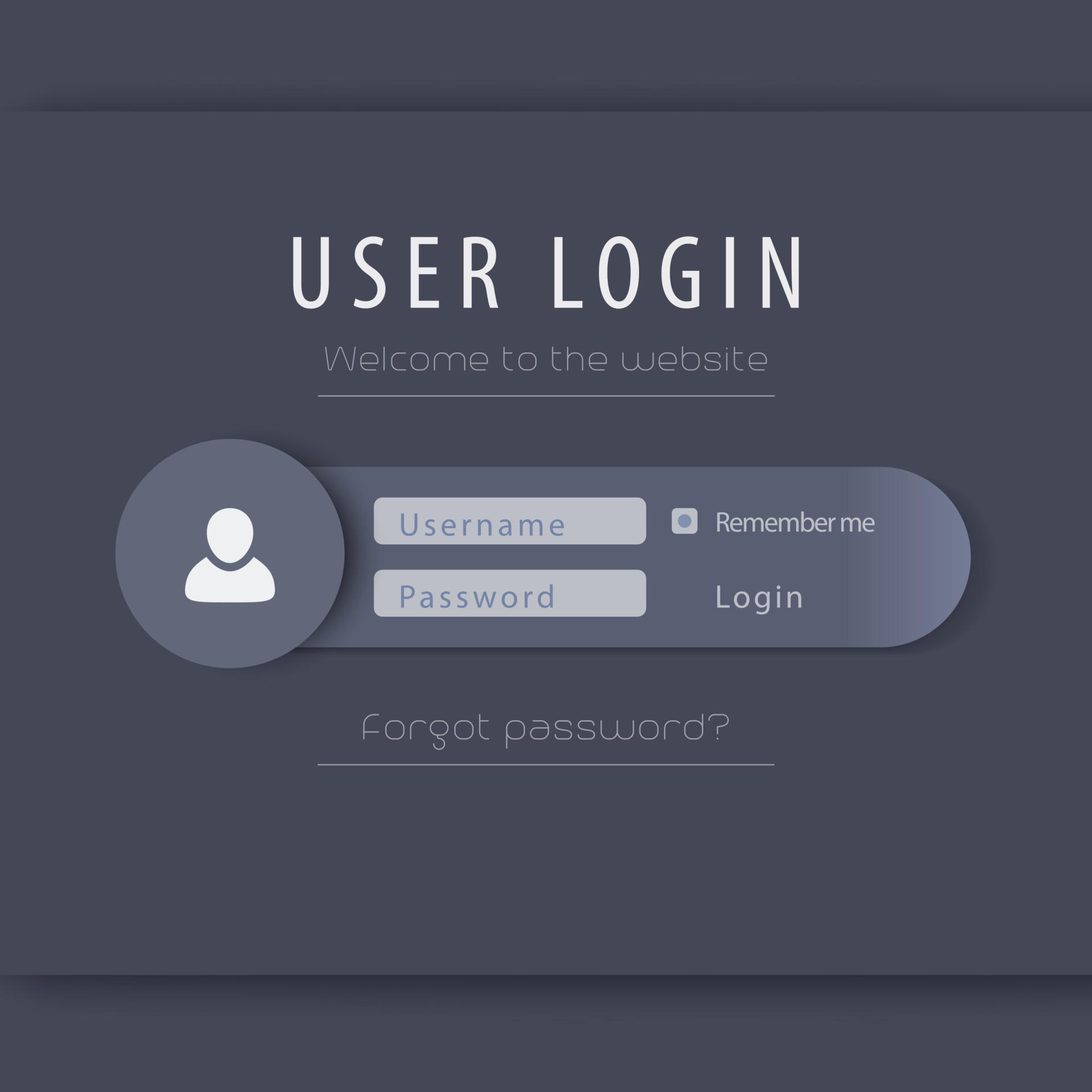 User Login window concept, web page design, vector 8681140 Vector Art ...