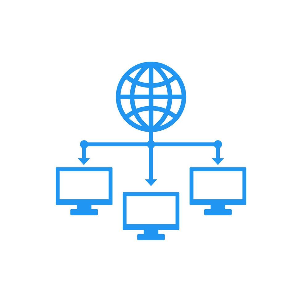 computer network, internet technologies icon vector