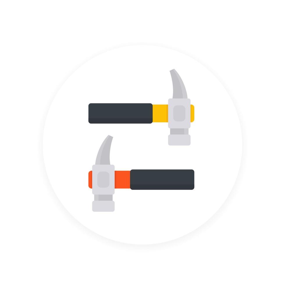 hammer icon, flat style vector