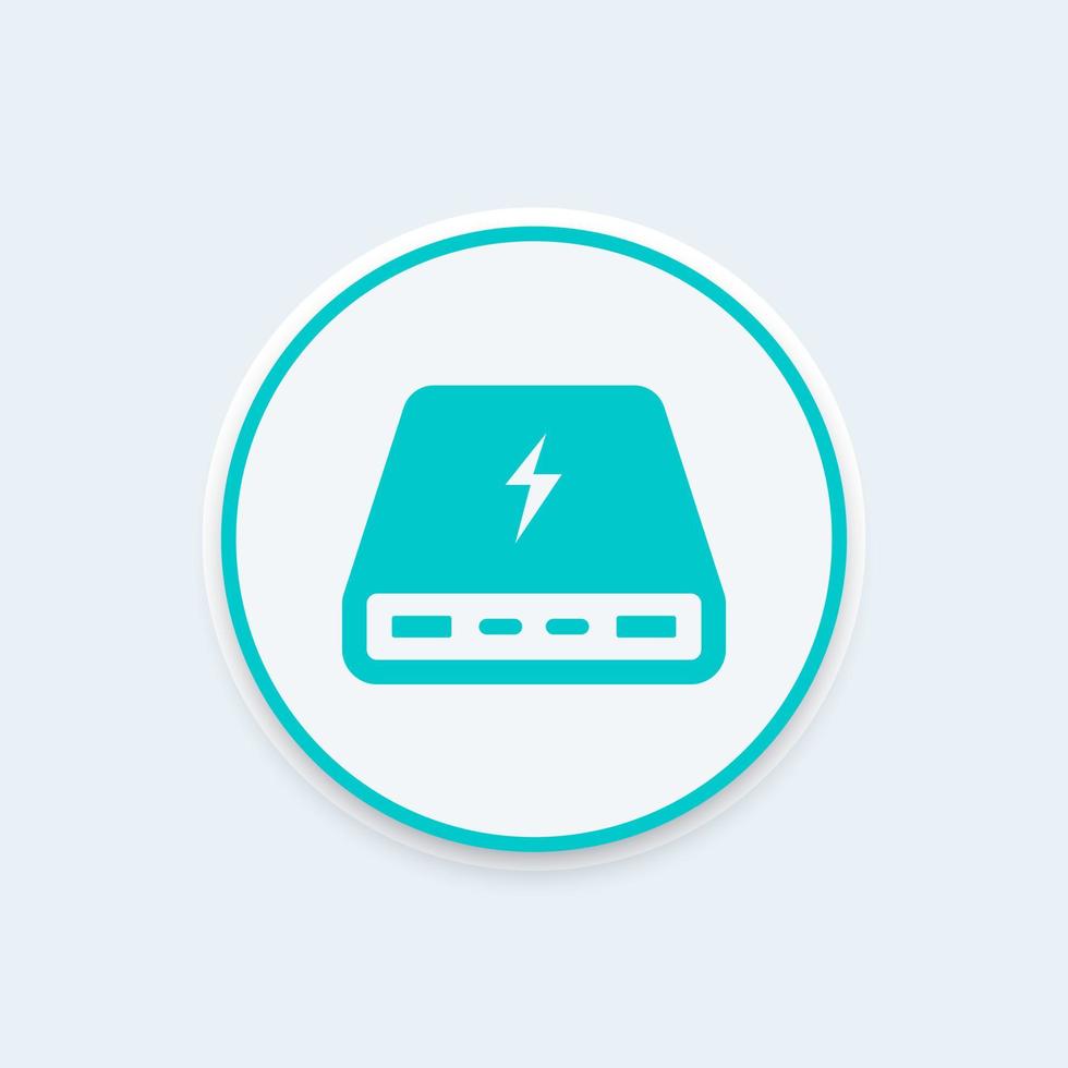 power bank icon vector