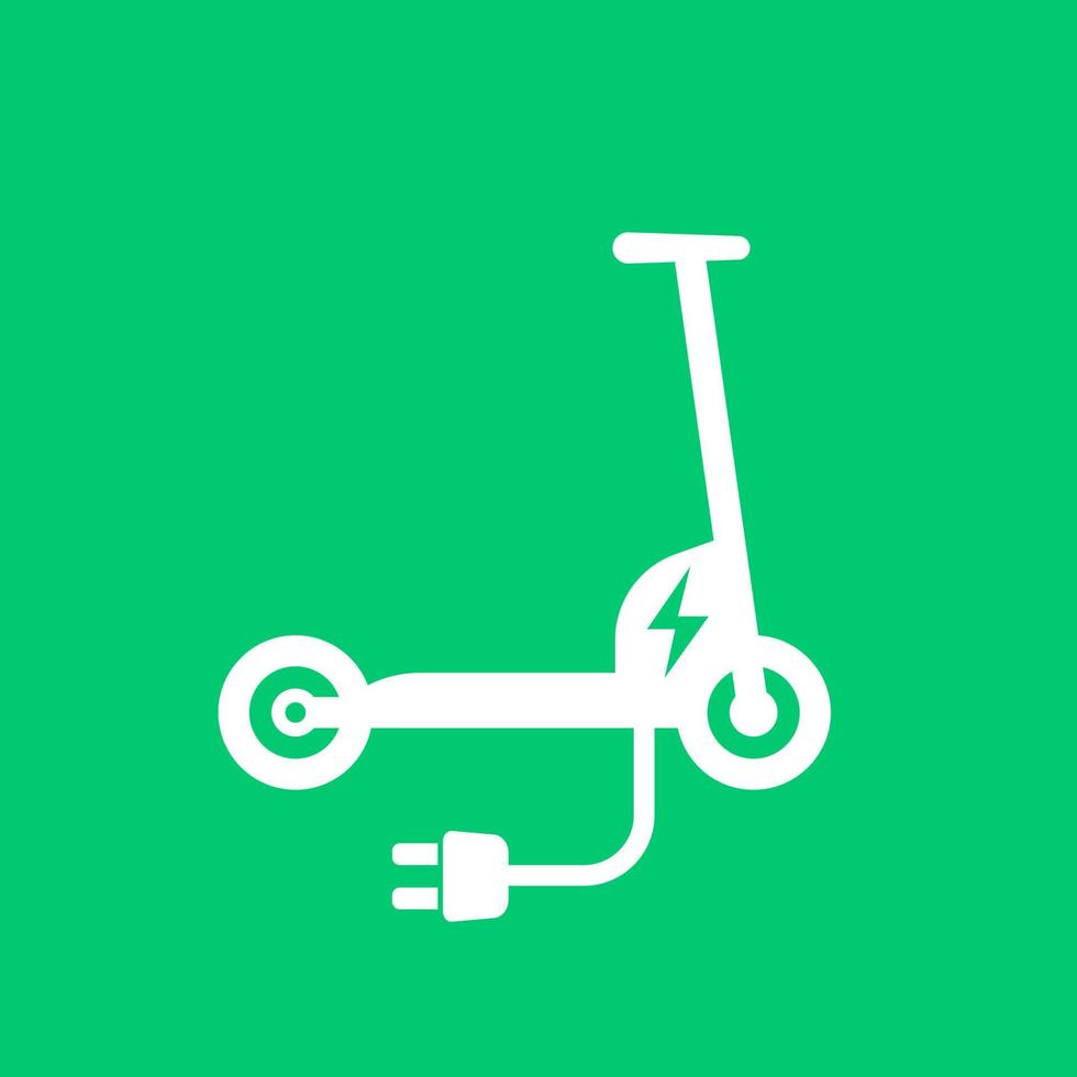 kick scooter, electric version vector