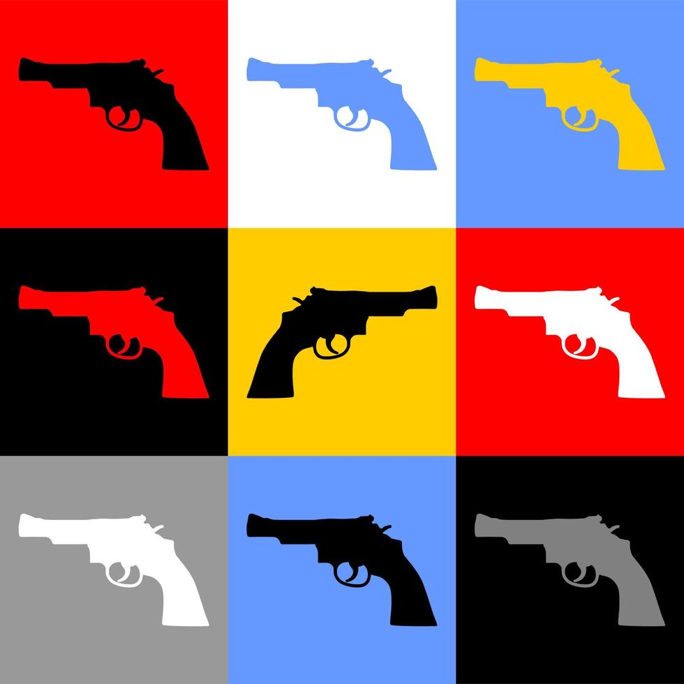 patrón de pistola de colores vector