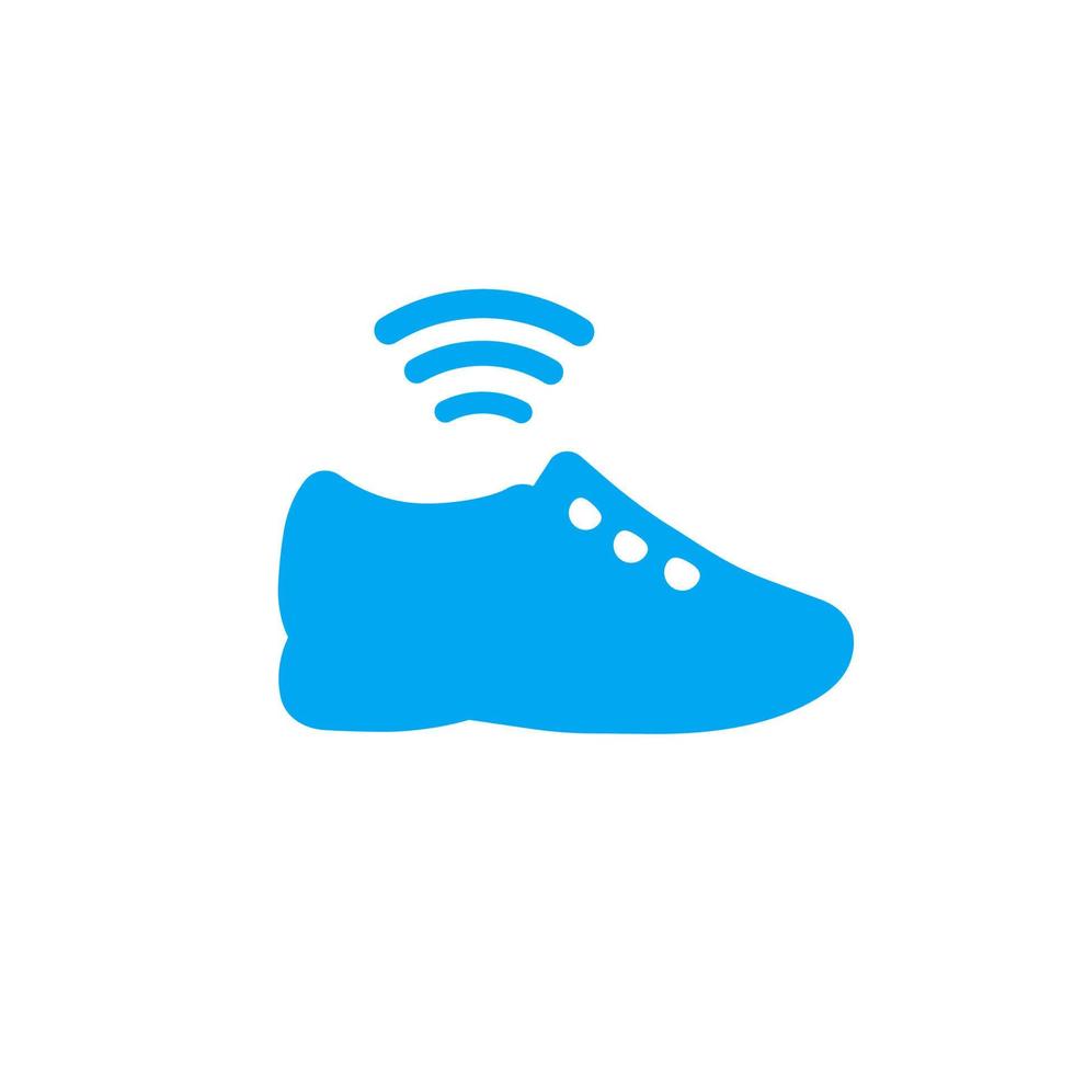 Smart shoe icon on white vector