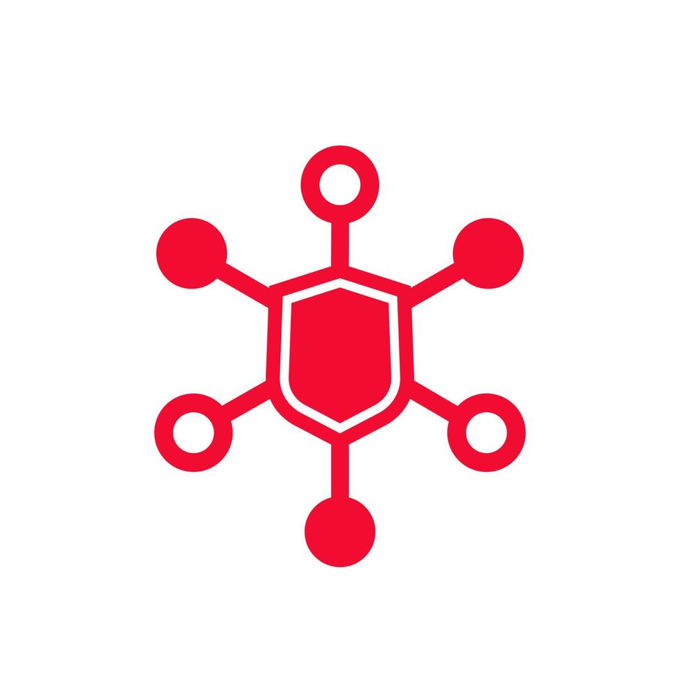 network security breach icon vector