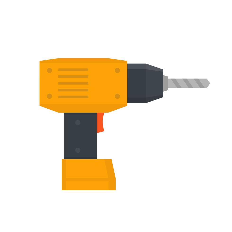 Electric screwdriver vector illustration in flat style