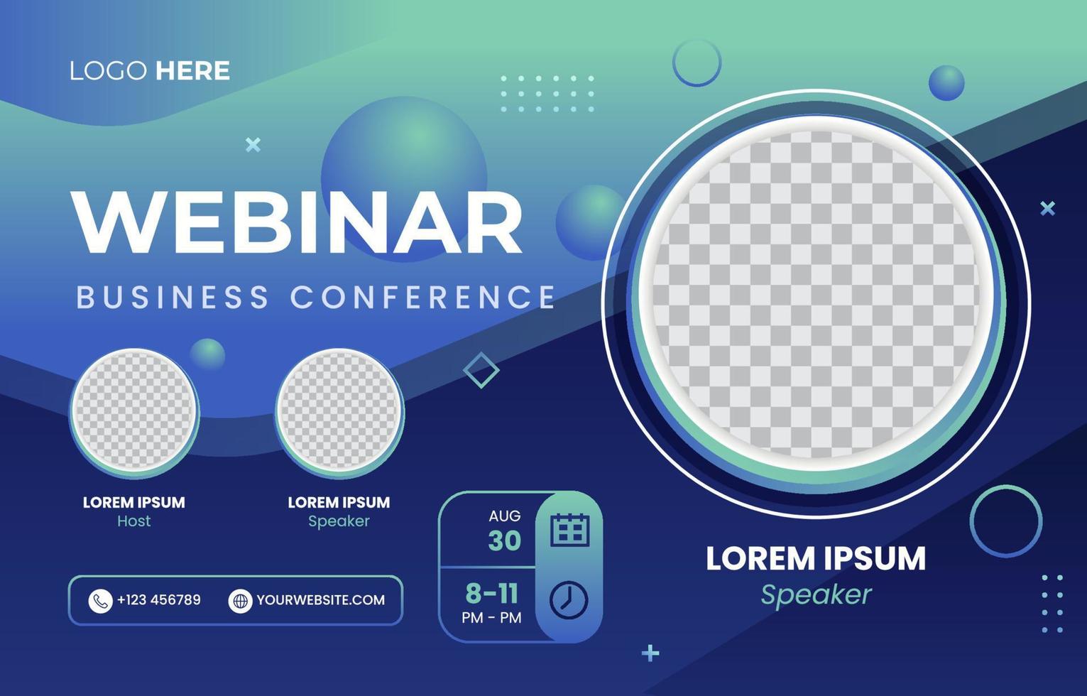 Webinar Banner Template vector