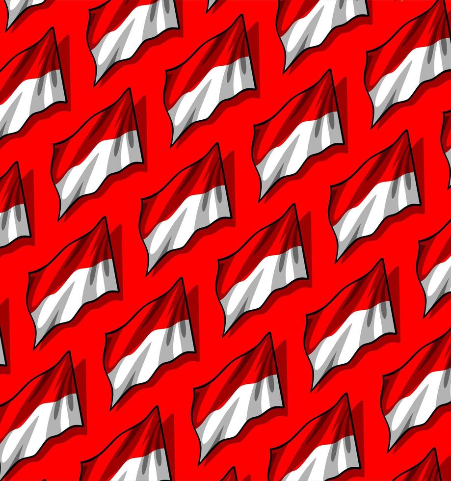 Indonesian flag pattern vector