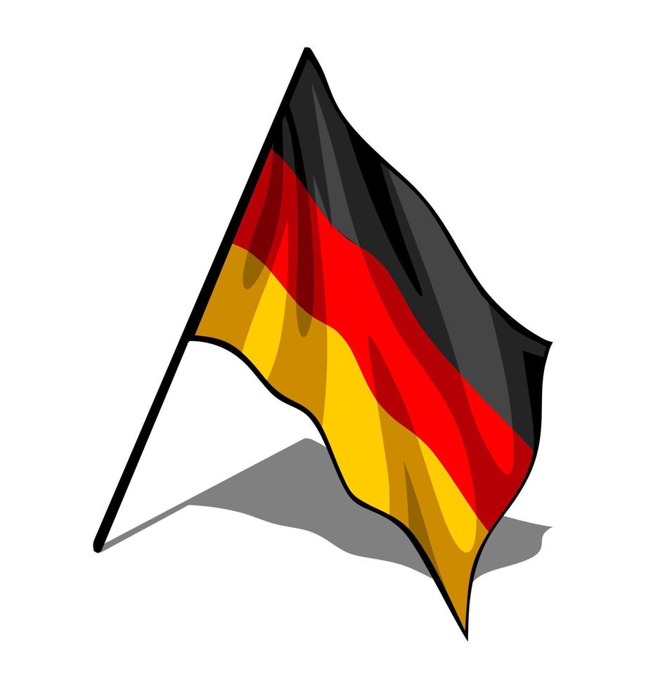 Alemania volando bandera blanca vector