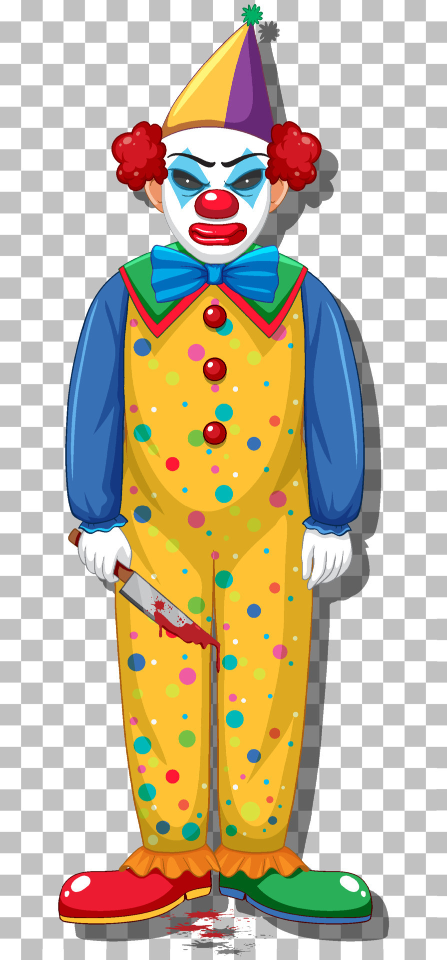 Scary clown cartoon character 8683341 Vector Art at Vecteezy