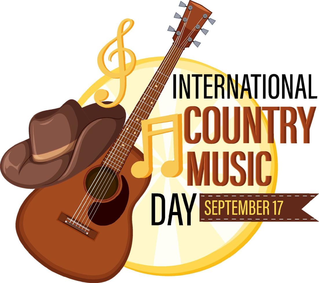 International Country Music Day Banner vector