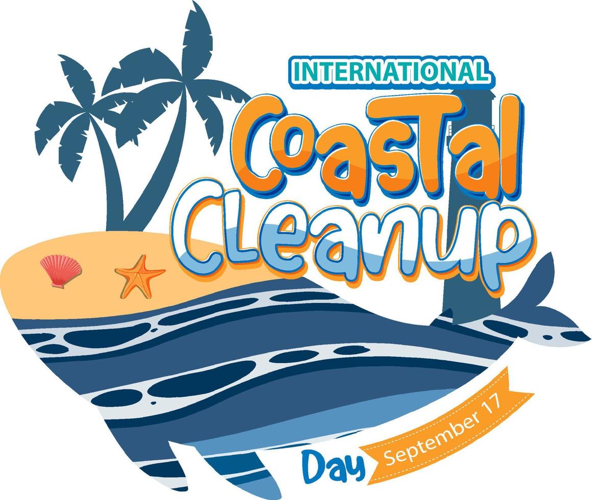 International Coastal Cleanup Day Poster vector