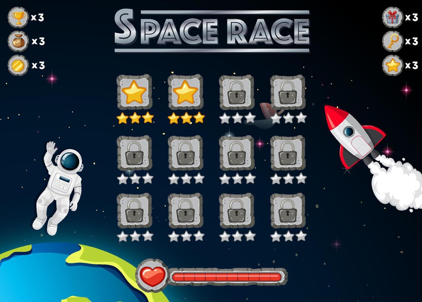 A space background template vector