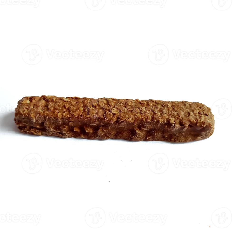 Healthy version of chocolate bars with peanuts. photo
