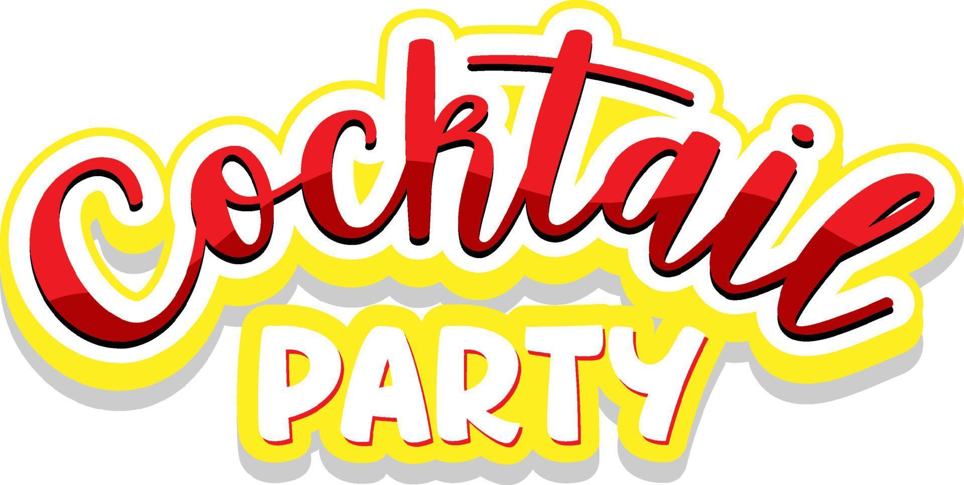 A cocktail party banner text vector