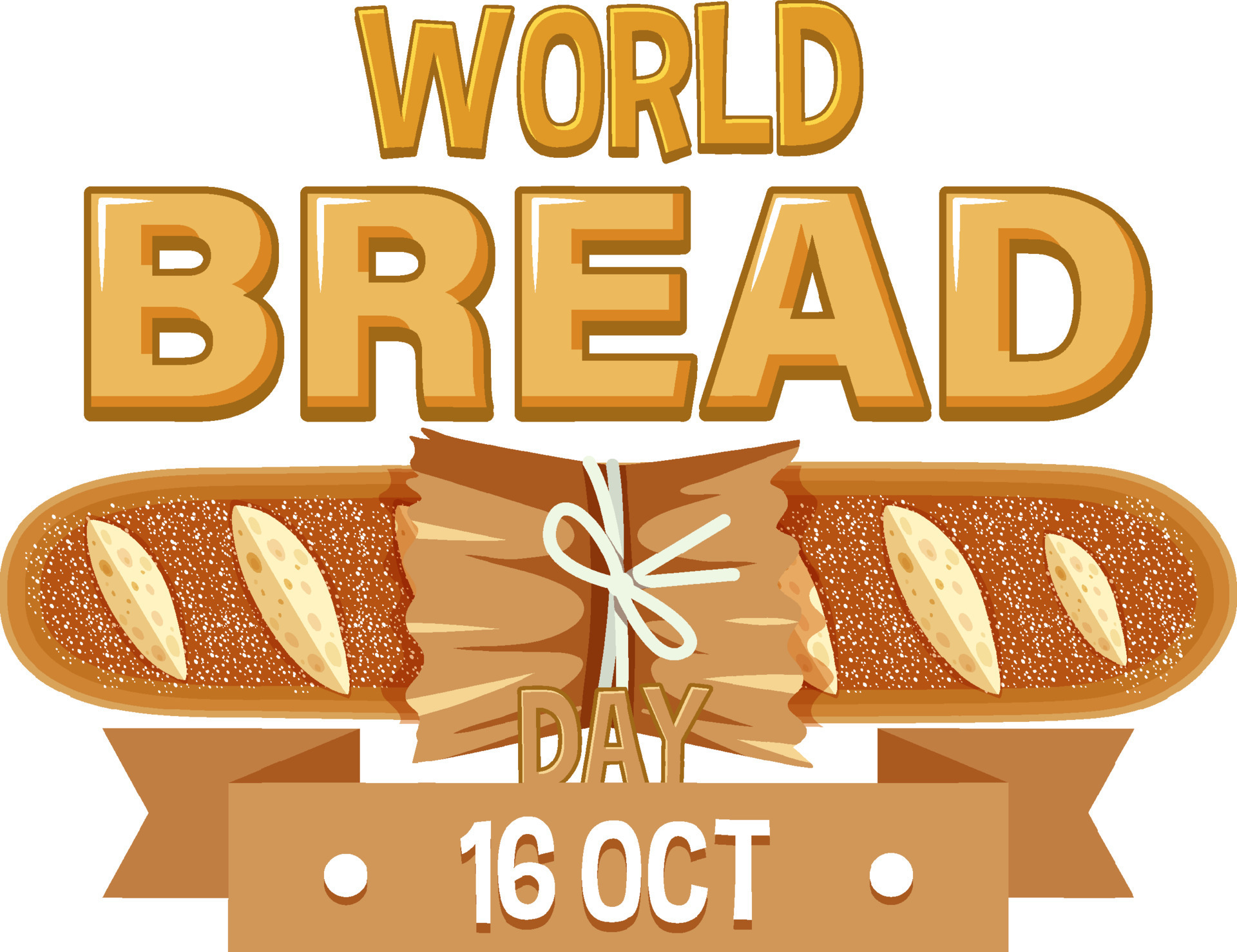 World Bread Day 16 October Logo Design 8683788 Vector Art at Vecteezy
