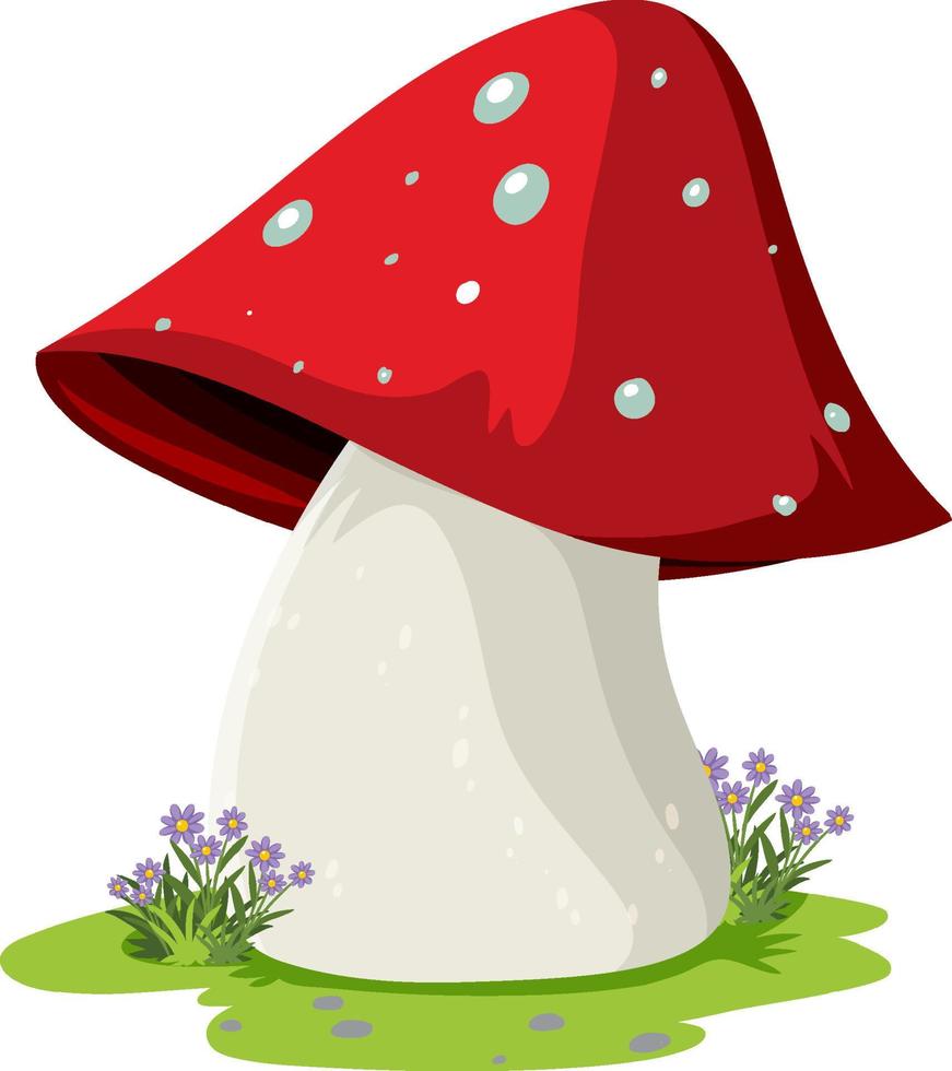 Fantasy mushroom isolated on white background vector