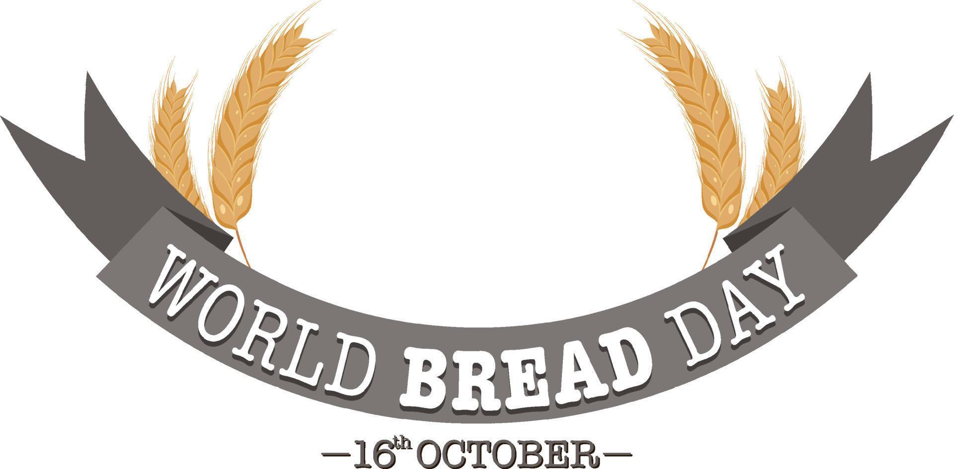 World bread day banner design vector