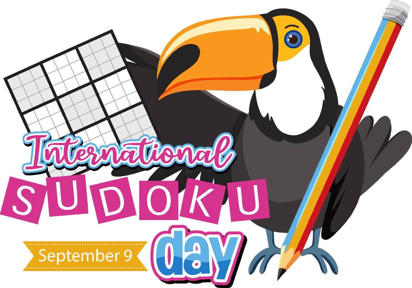 International Sudoku Day September 9 vector