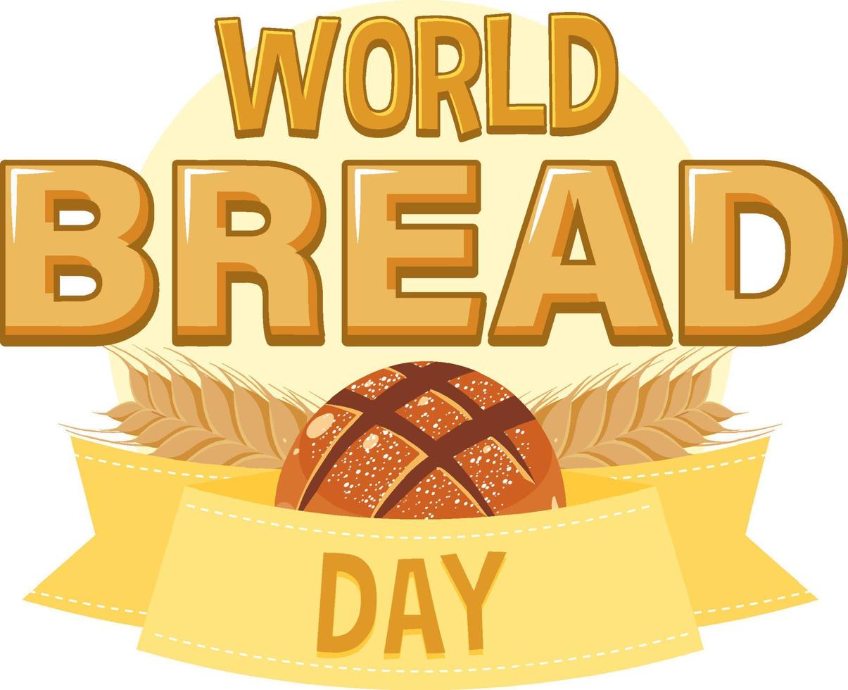 World Bread Day 16 October Logo Design vector