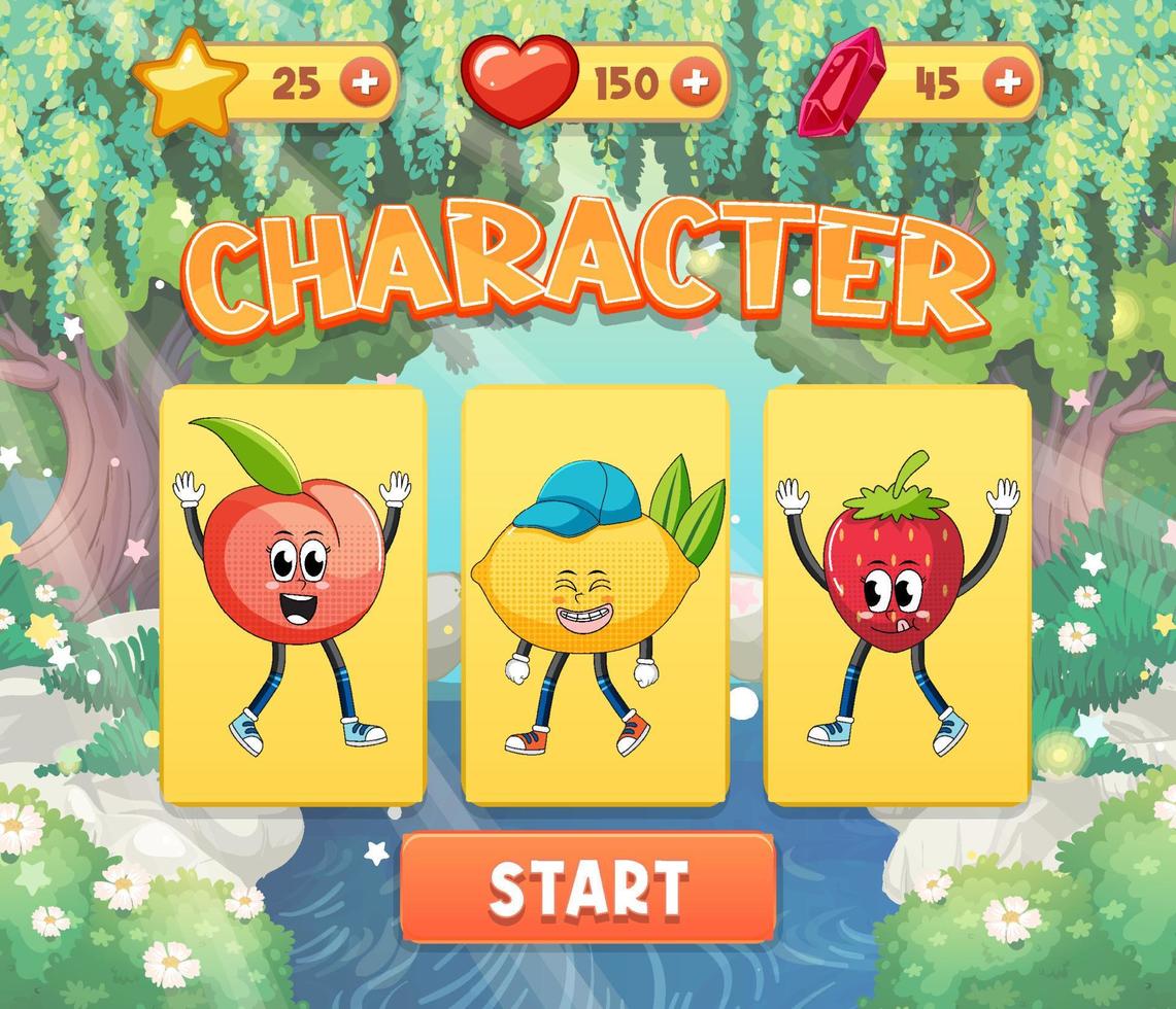 A game background template with elements vector