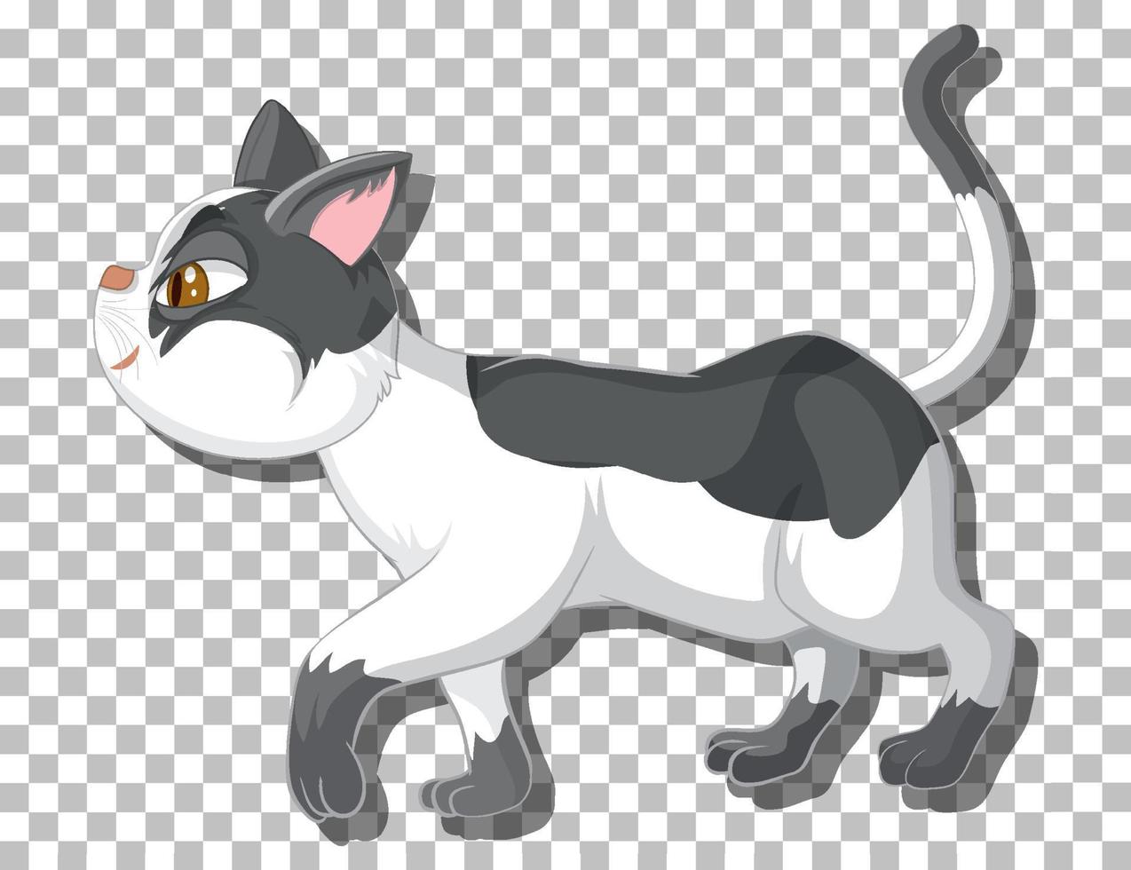 Cat walking cartoon character vector