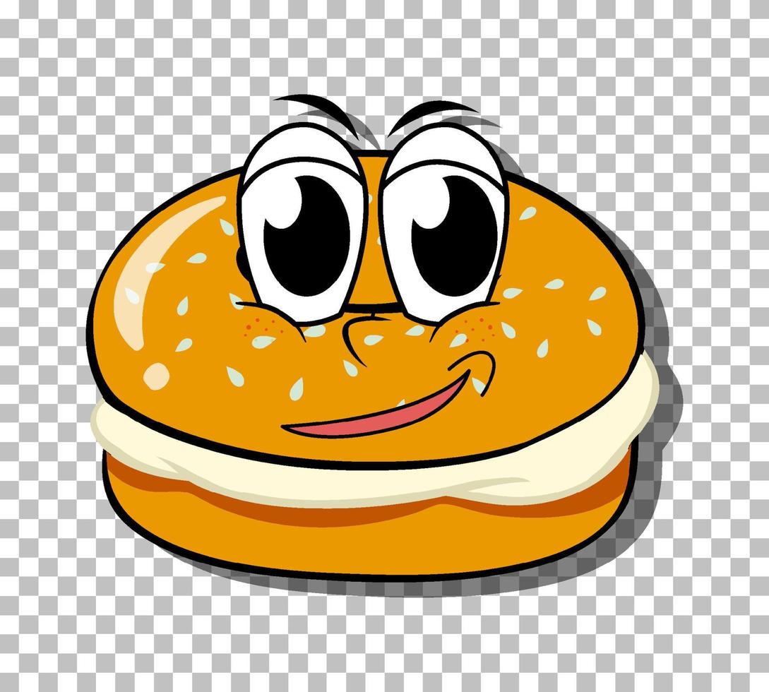 Hamburger cartoon character isolated vector