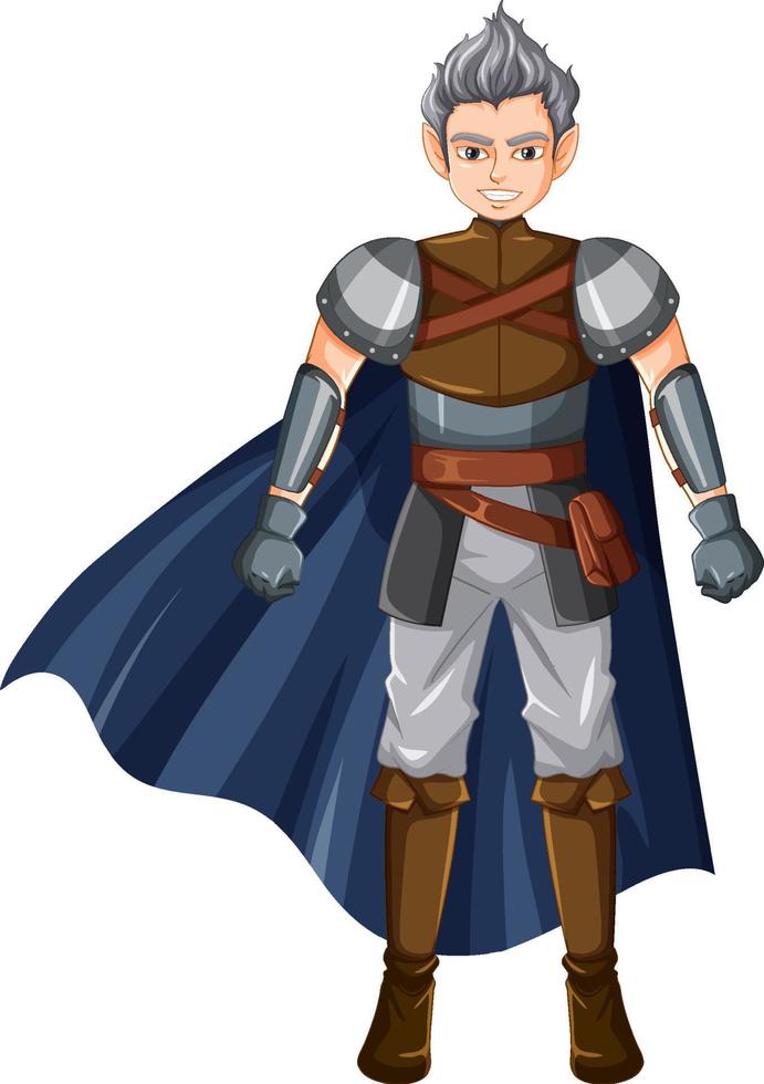 Medieval knight cartoon character vector