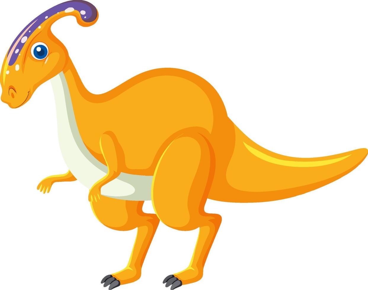 linda caricatura de dinosaurio parasaurolophus vector