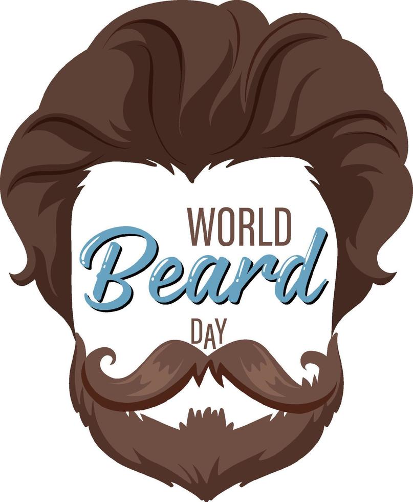 diseño de banner del día mundial de la barba vector