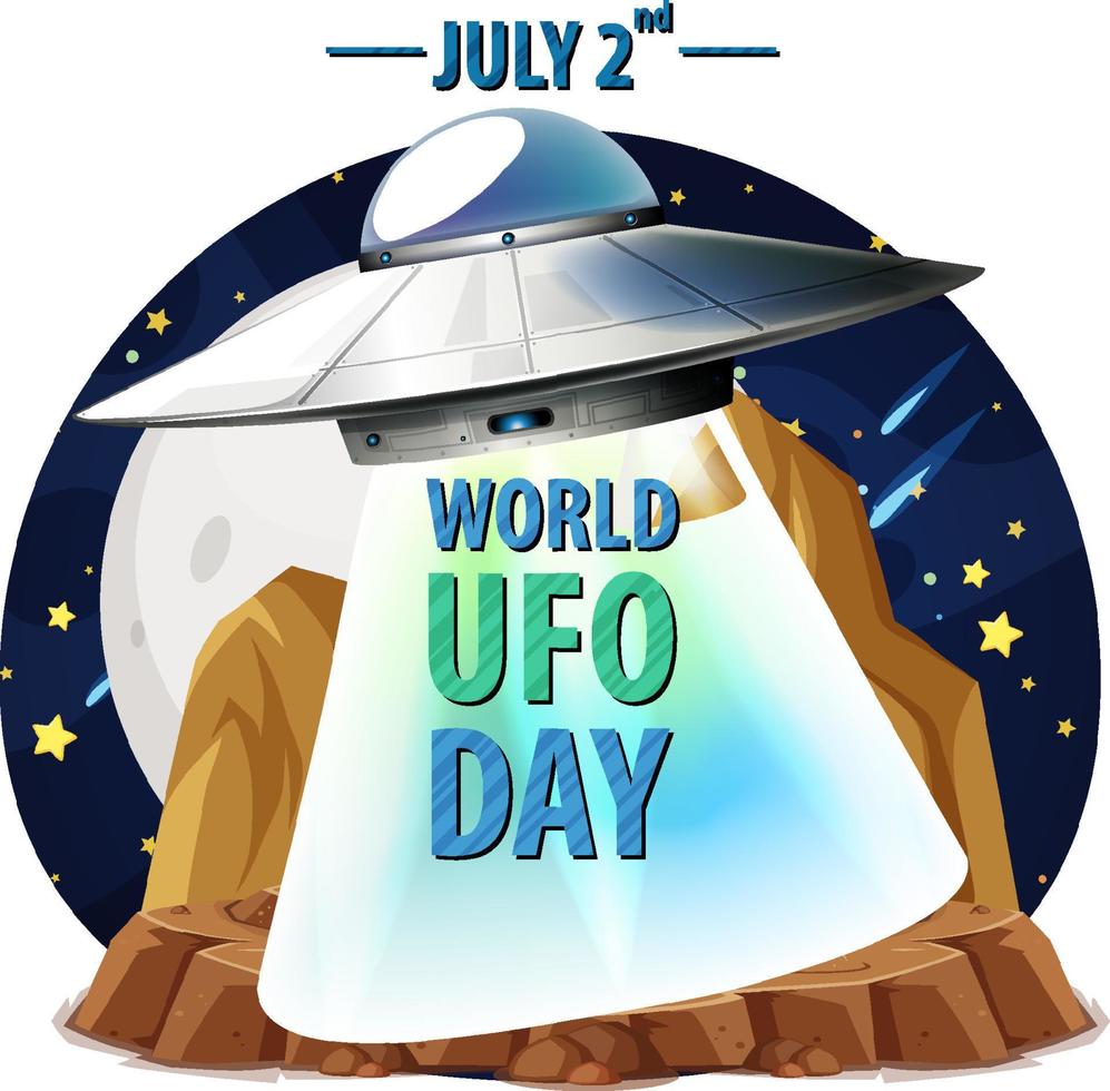 World UFO Day Poster Design vector