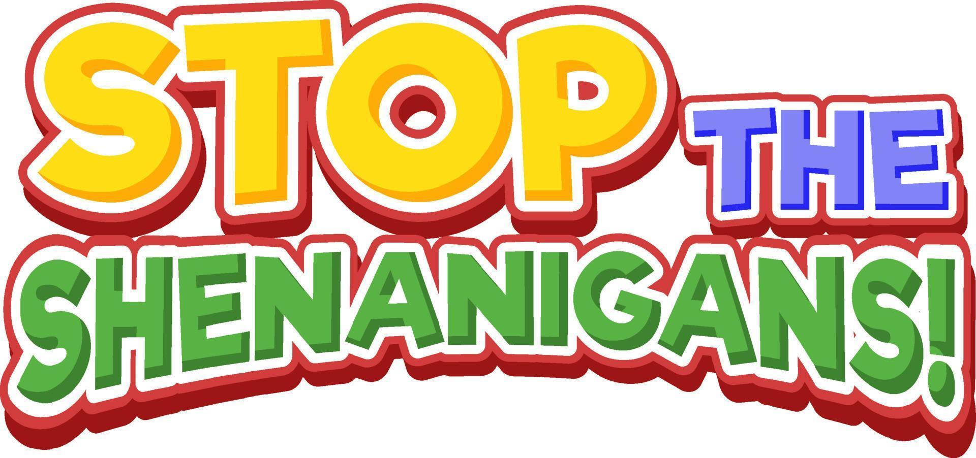 Stop the shenanigans isolated word text vector