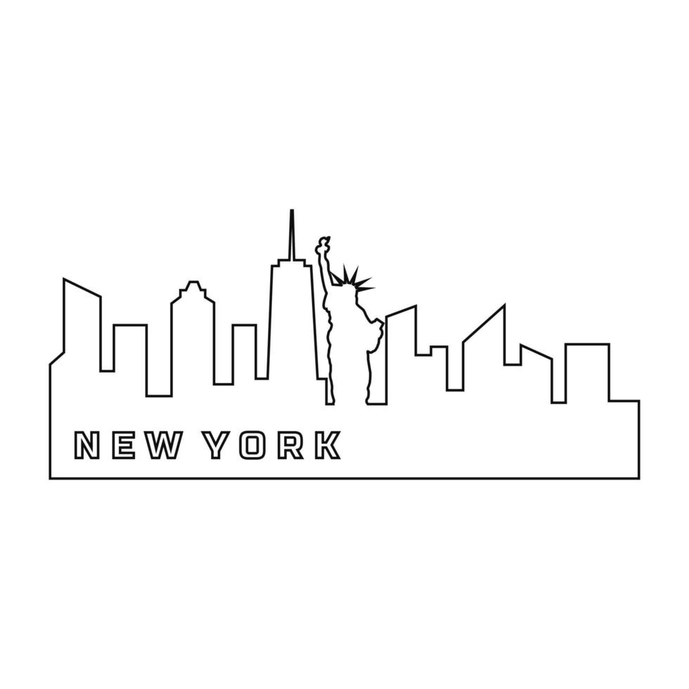 New york skyline illustrated vector