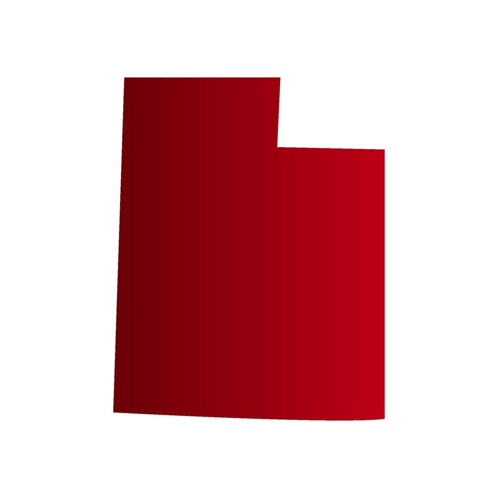 Utah map illustrated vector