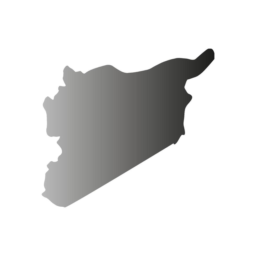 Syria map illustrated vector