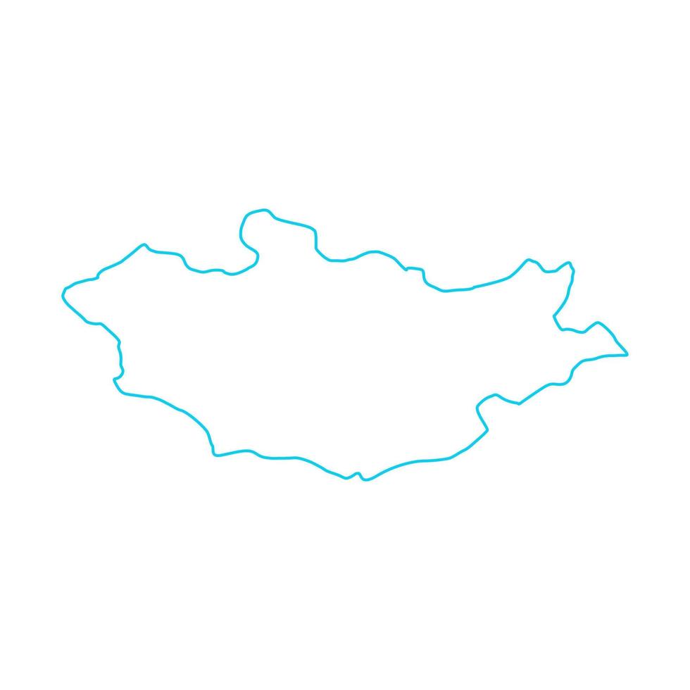 mapa de mongolia ilustrado vector