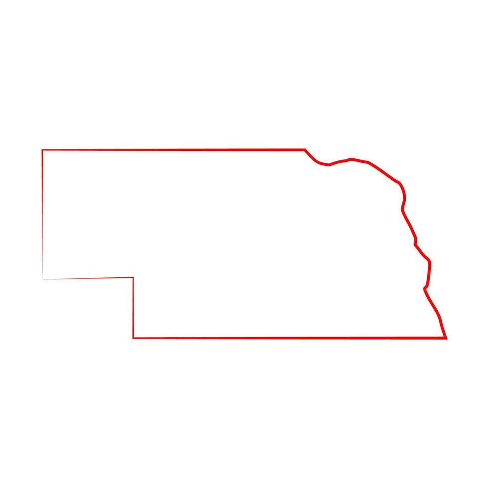 Illustrated nebraska map vector