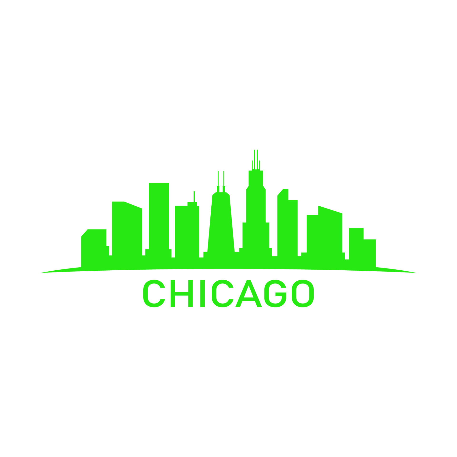 Chicago skyline illustrated 8684596 Vector Art at Vecteezy