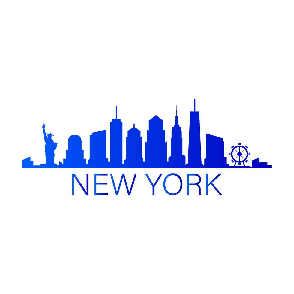 New york skyline illustrated vector