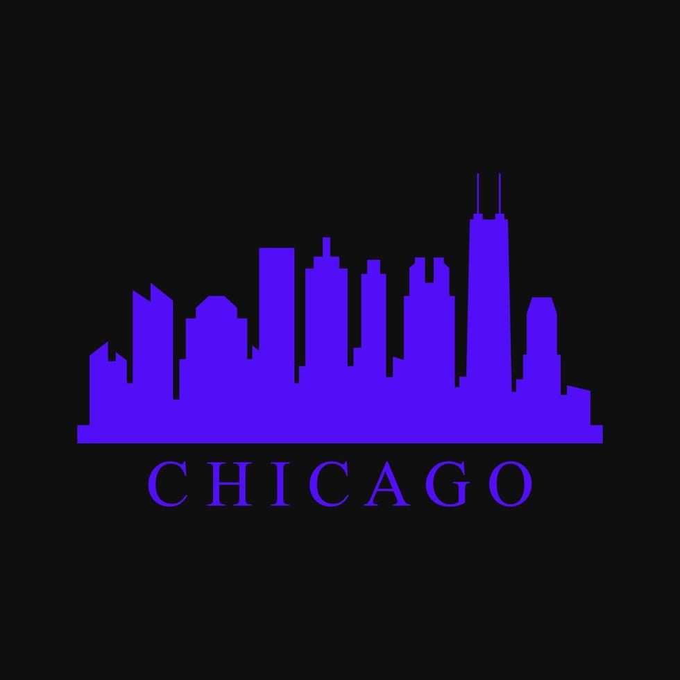 horizonte de chicago ilustrado vector