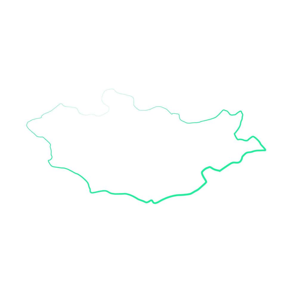 Mongolia map illustrated vector