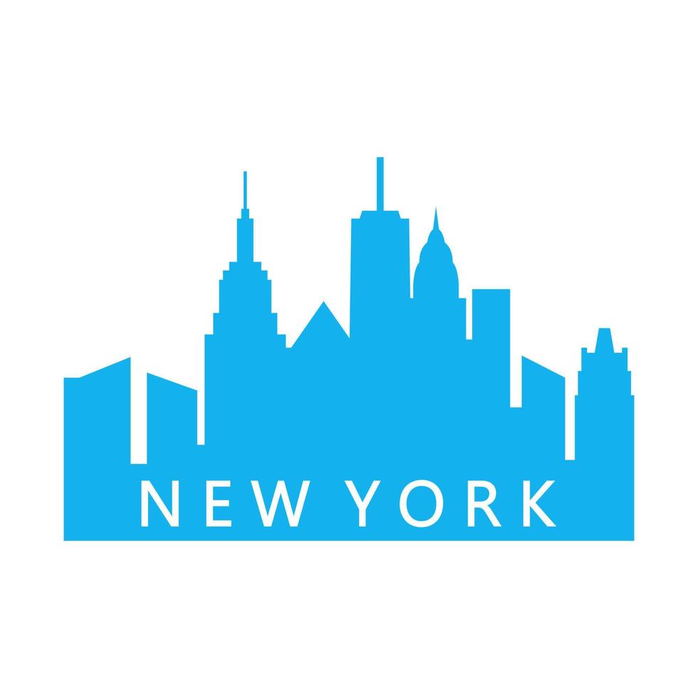 New york skyline illustrated vector