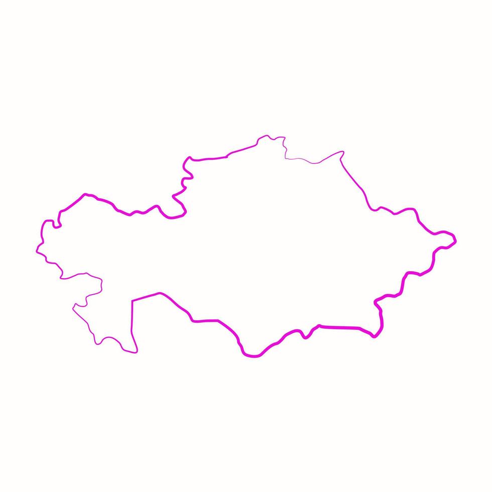 Illustrated Kazakhstan map vector