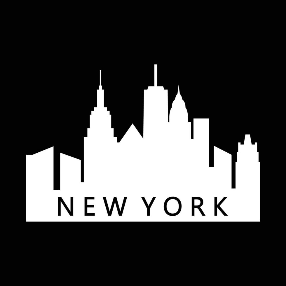 New york skyline illustrated vector