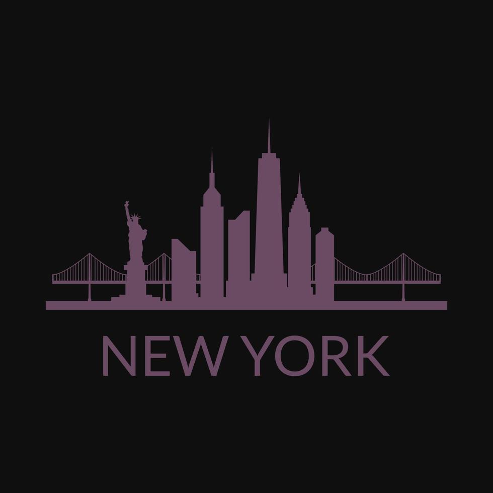 New york skyline illustrated vector