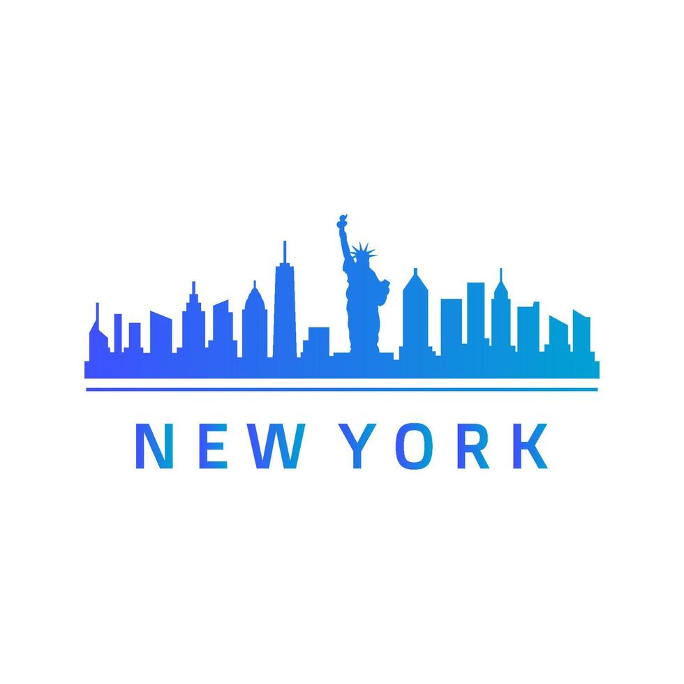 New york skyline illustrated vector