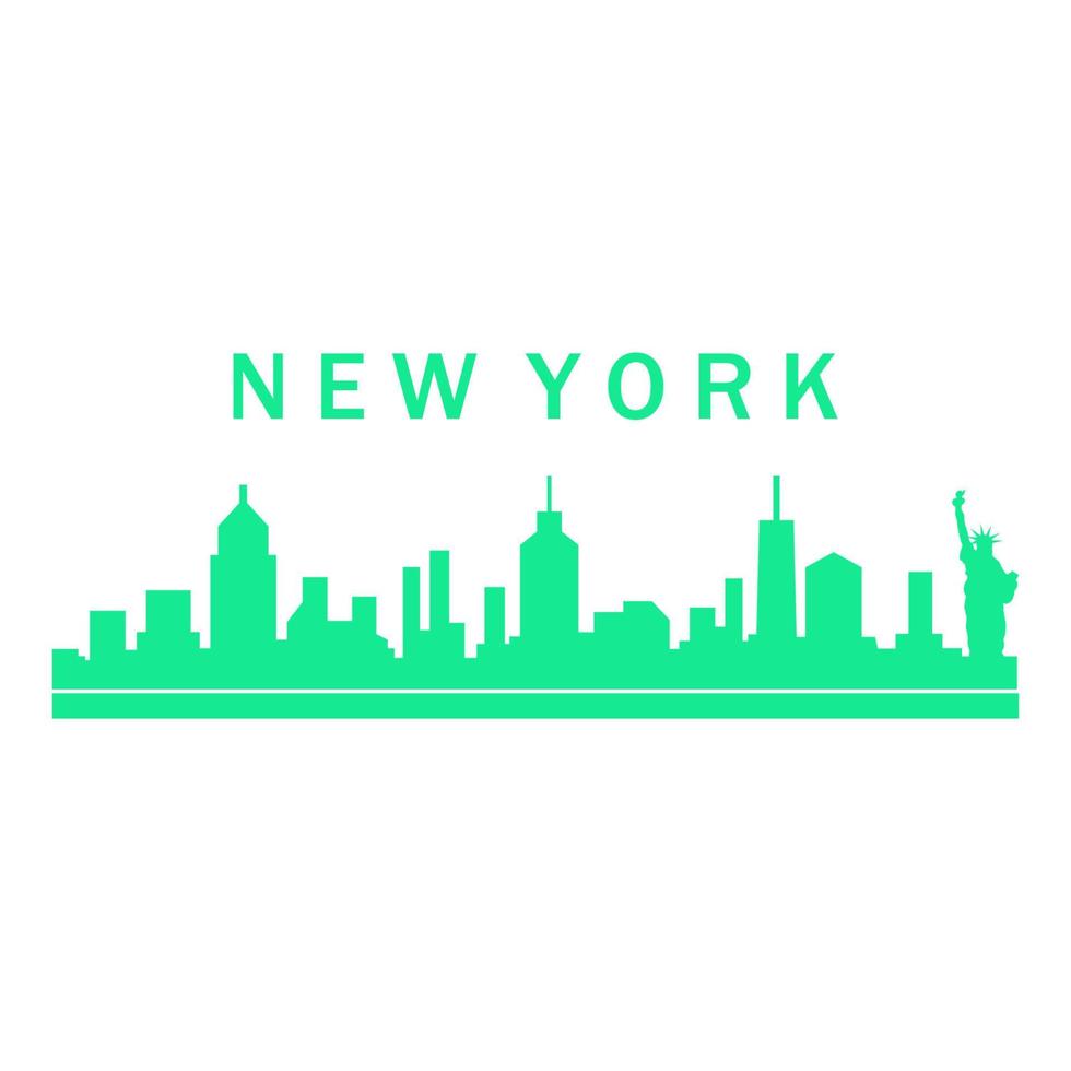 New york skyline illustrated vector