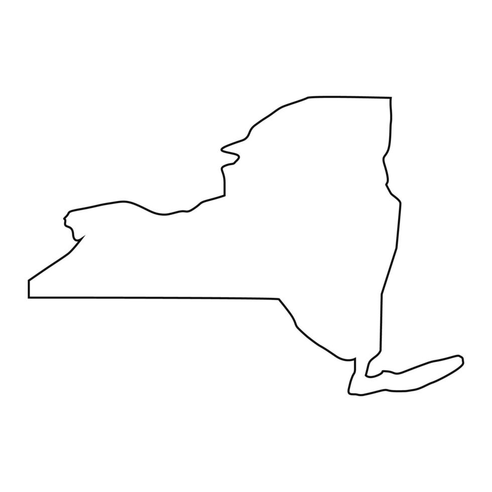 New york map illustrated vector