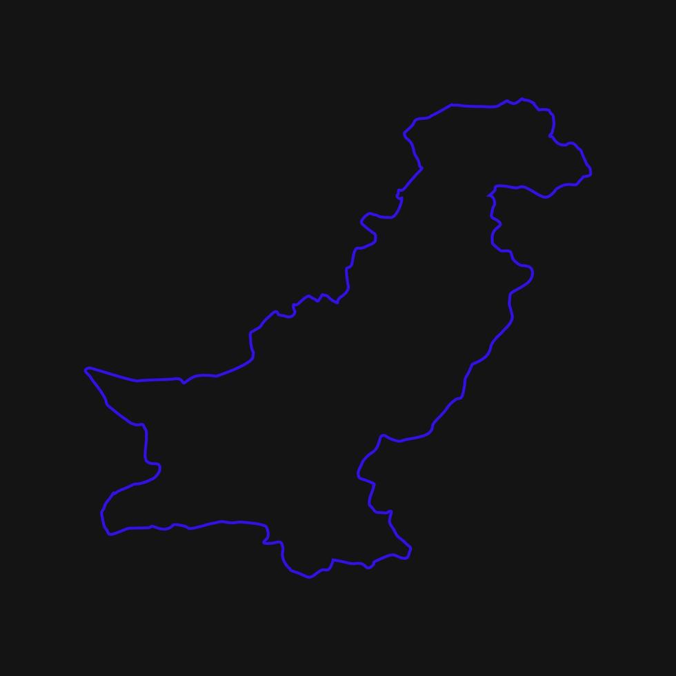 mapa ilustrado de pakistán vector